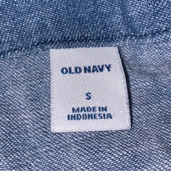 Old Navy Blue Button Down Denim Midi Dress - Picture 4 of 4